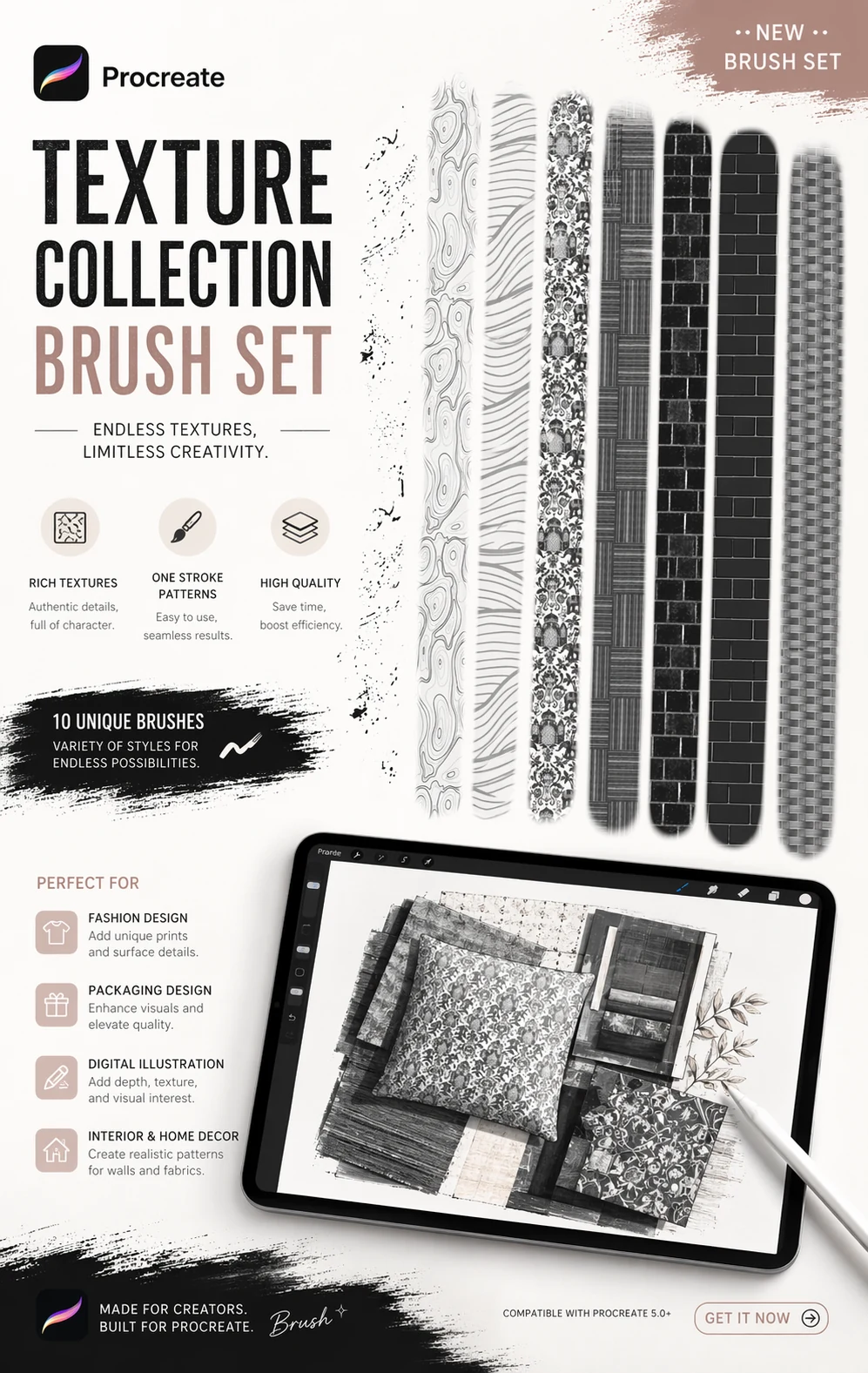 Free Interior Texture Brushes for Procreate